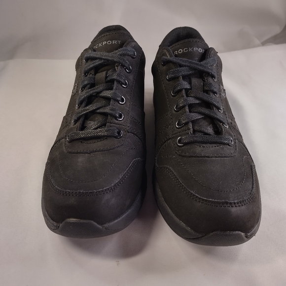 ROCKPORT Sz 7 Black Leather Sneakers - Picture 5 of 7
